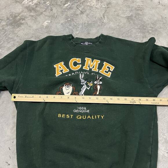 Vintage 1995 Acme Trading Company Looney Tunes Sweatshirt XS Warner Brothers - Picture 5 of 6